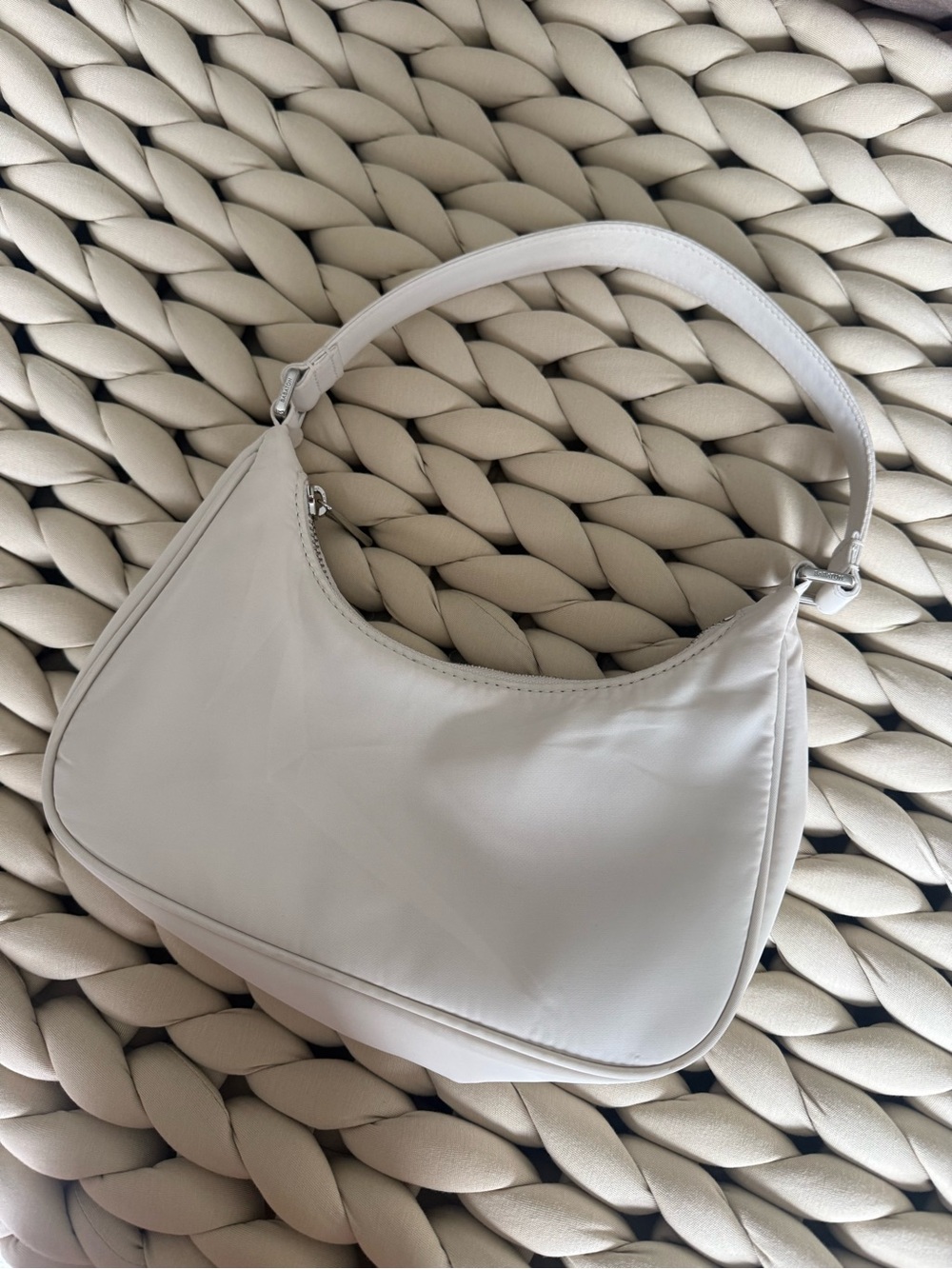 Babaton Cream Shoulder Bag — Soft Crescent Silhouette